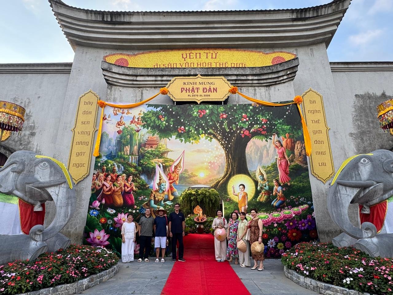 An Retreat group in the sacred Yên Tử setting